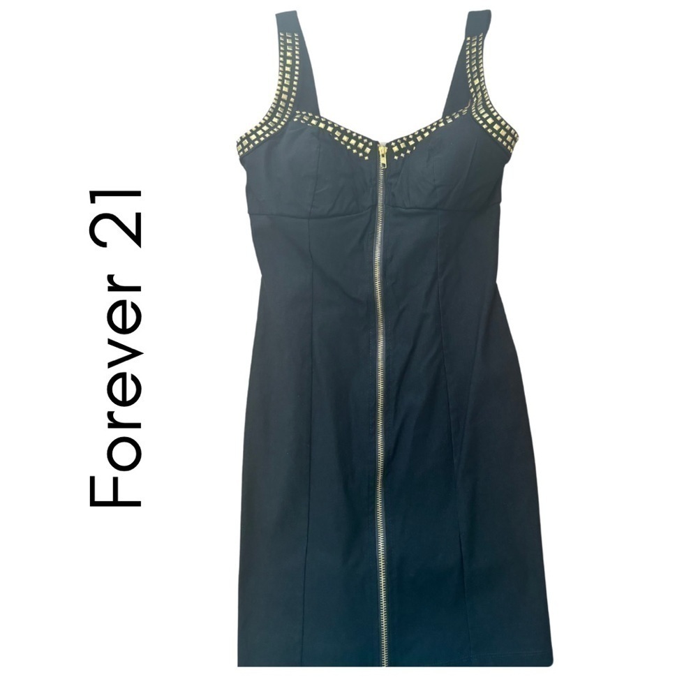 Forever 21 Black Gold Studded Edgy Mini|Medium